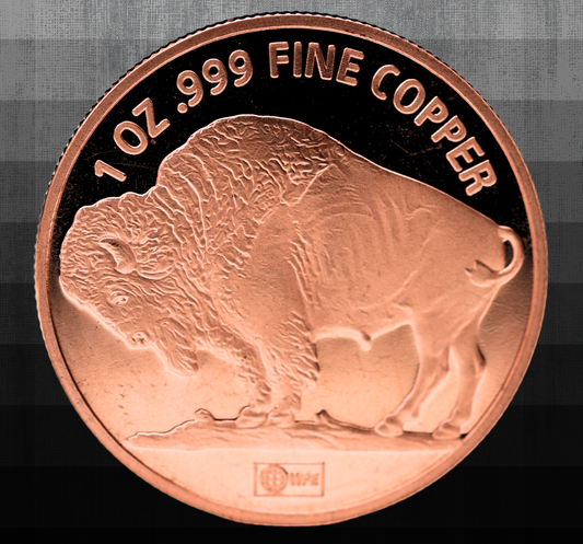 Freedom 1 oz Copper Bullion Round - Eagle & Buffalo