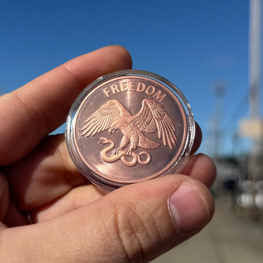 Freedom 1 oz Copper Bullion Round - Eagle & Buffalo