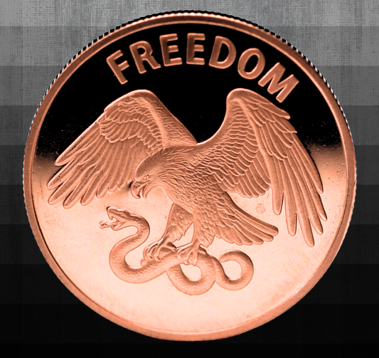 Freedom 1 oz Copper Bullion Round - Eagle & Buffalo