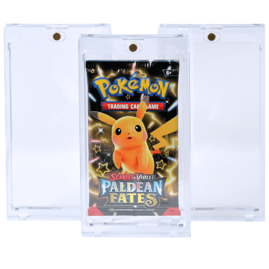 Magnetic UV Protective Booster Pack Holder for Standard US Size Trading Cards Packs – Perfect for Pokemon, TCG Packs, Sports Cards Packs and More! 3 - Pack - WPE