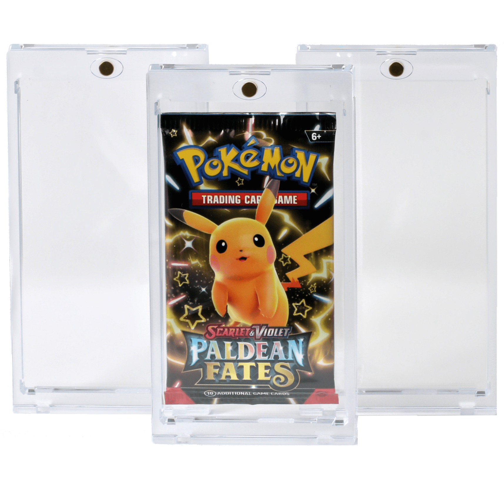Magnetic UV Protective Booster Pack Holder for Standard US Size Trading Cards Packs – Perfect for TCG Packs, Sports Cards Packs and More! 3 - Pack - WPE