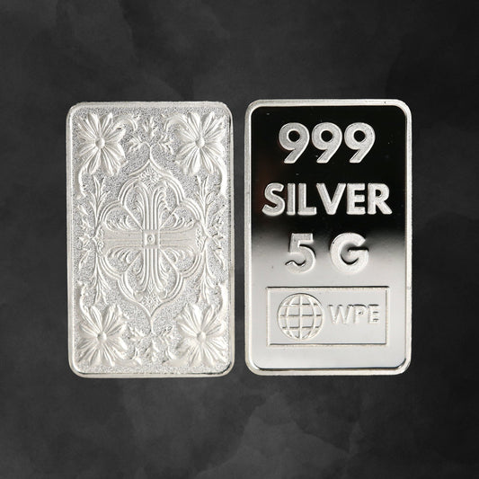WPE 5 GRAM .999 SILVER ART BAR - "SWISS" - WPE